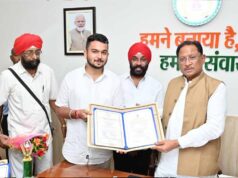 रायपुर : मुख्यमंत्री विष्णु देव साय से राष्ट्रपति सम्मान से सम्मानित देवाशीष और मनतृप्त कौर ने की सौजन्य मुलाकात