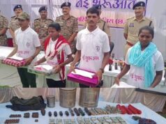 डीवीसी मेंबर समेत 19 लाख के 4 इनामी नक्सलियों ने किया आत्मसमर्पण, भारी मात्रा में हथियार बरामद