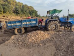 अवैध रेत उत्खनन पर सख्त कार्रवाई 5 ट्रैक्टर ट्रॉलियों को मौके पर किया गया जब्त….