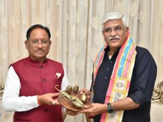 केंद्रीय पर्यटन एवं संस्कृति मंत्री गजेन्द्र सिंह शेखावत ने मुख्यमंत्री विष्णुदेव साय से की सौजन्य भेंट….