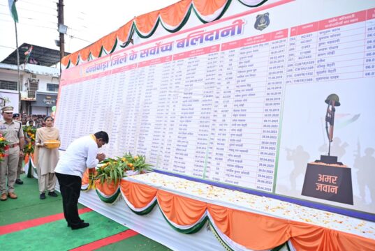 श्यामगिरी में शहीद पूर्व विधायक स्व. भीमा मंडावी को उप मुख्यमंत्री विजय शर्मा और वन मंत्री केदार कश्यप ने दी श्रद्धांजलि……