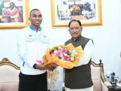 मुख्यमंत्री विष्णु देव साय से एशियन गेम्स के कांस्य पदक विजेता एथलीट अनिमेष कुजूर ने की सौजन्य मुलाकात…..